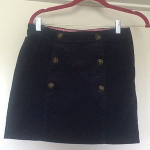 Vineyard Vine Corduroy Navy Mini Skirt
